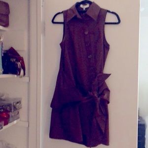 Tibi brown tech poplin 00